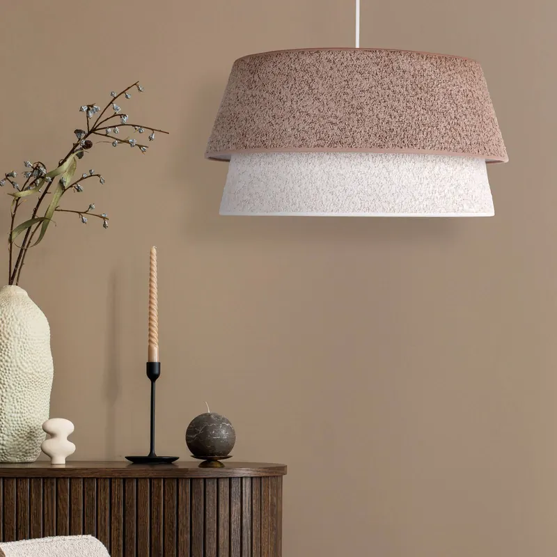 Żyrandol Boucle, Ø 50 cm, cappucchino/ecru