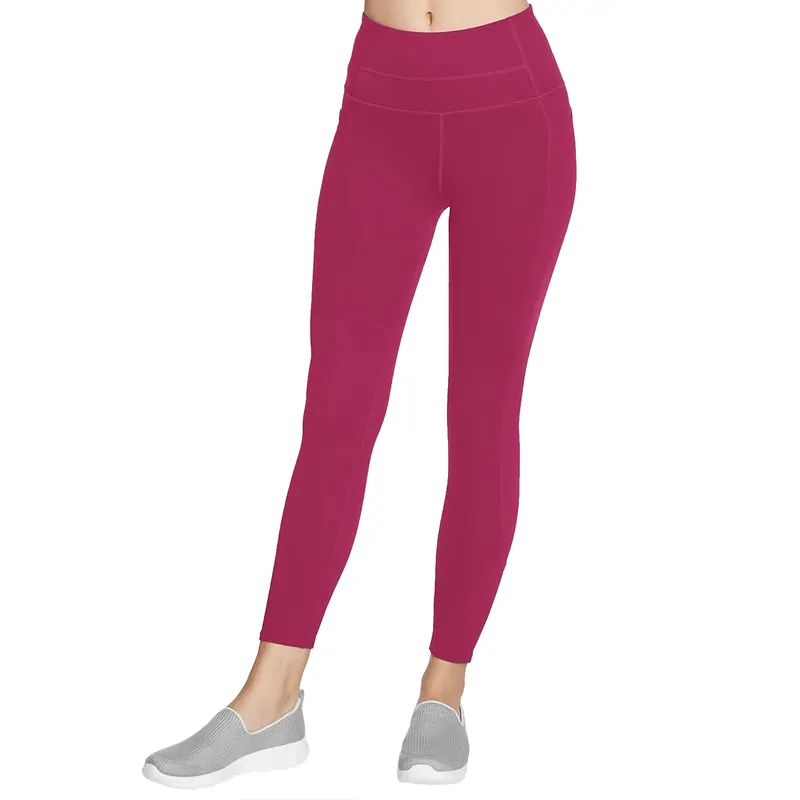 Skechers Go Walk High Waisted 7/8 Legging W03LG31B-MAG, Damskie, Fioletowe, leginsy, nylon, rozmiar: M