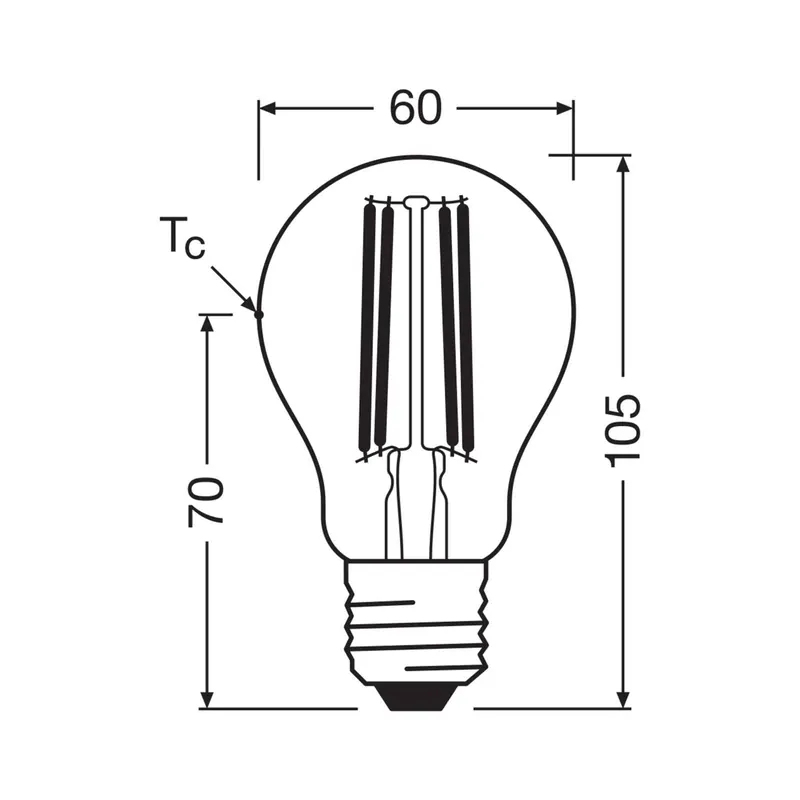 OSRAM Żarówka filament LED E27 3,8W 2700K ściemniana