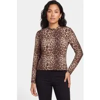 STUDIO AMAYA Yara Top Multi Print Maat: M | Tops Outlet | Dames | Bruin