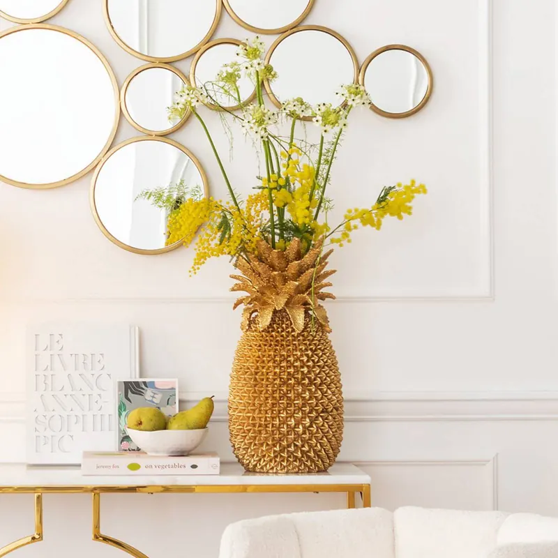 Wazon dekoracyjny KARE Pineapple, wysokość 50 cm, polyresin, ręcznie robiony