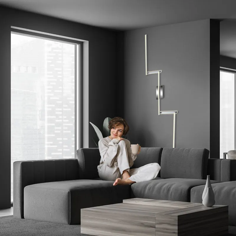 Lampa sufitowa LED Staff, srebrna, 3 000 K
