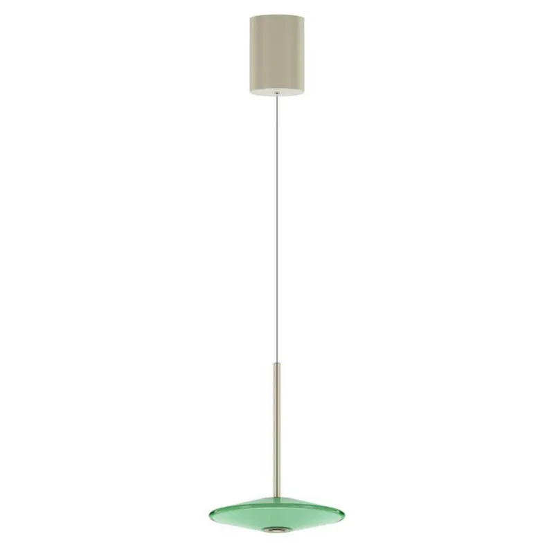 LOOM DESIGN lampa wisząca LED Solene, zielona, szkło, Ø 20 cm