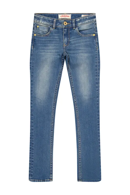 Vingino Girls Alice Jeans Mid Blue Wash Maat: 5 | Spijkerbroeken Outlet | kids | Blauw