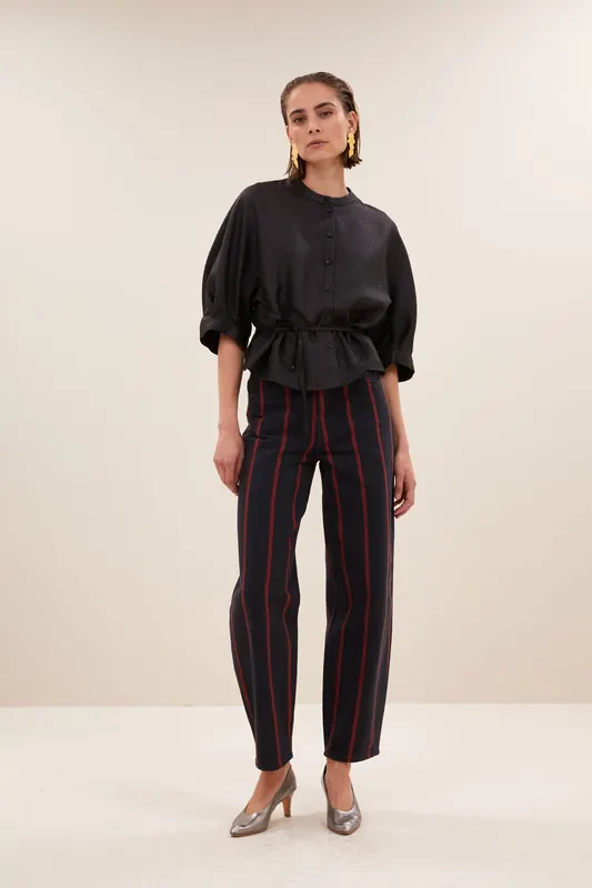 By-Bar Christi Bubble Blouse Black Maat: M | Longsleeves Outlet | Dames | Zwart