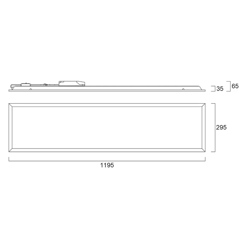 Panel LED do zabudowy START, biały, 120 x 30 cm, DALI, CCT 33 W, UGR19