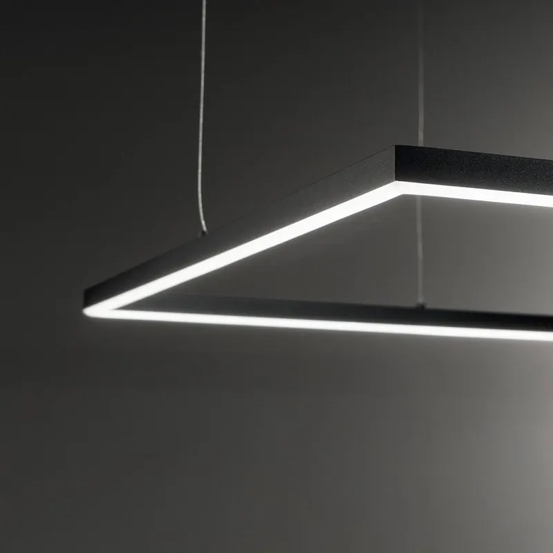 Ideal Lux Lampa wisząca LED Oracle Slim 70 x 70 cm czarna 3000 K