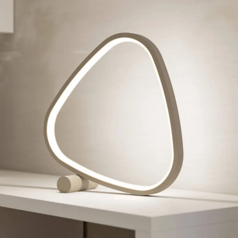 Lampa stołowa LED EGLO LEPORANO, beżowa, wysokość 28 cm, CCT, metal