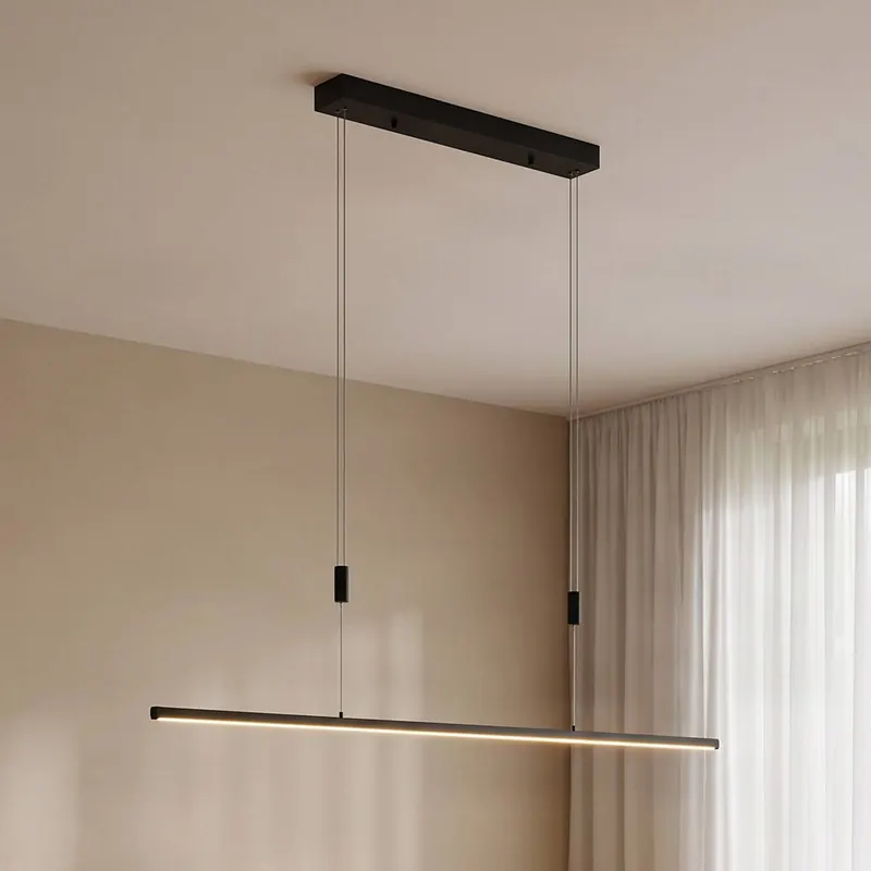Lampa wisząca LED Lucande Stakato, 120 cm, 6-punktowa, ściemniana