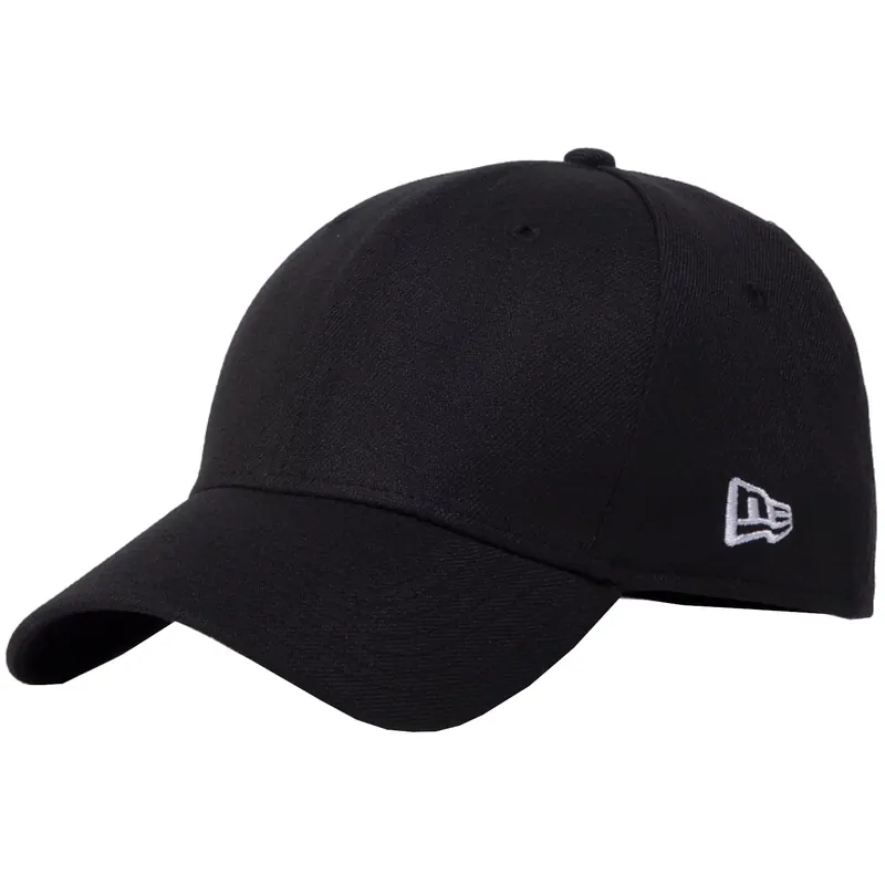 New Era Flag Basic Cap 11086491, Męskie, Czarne, czapki z daszkiem, poliester, rozmiar: S/M