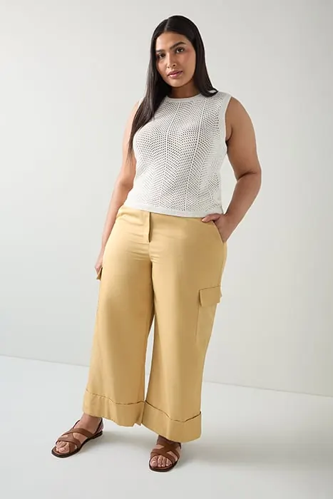 LK Bennett Riviera Cargo Pants Stone Maat: 18 | Cargobroeken Outlet | Dames | Beige