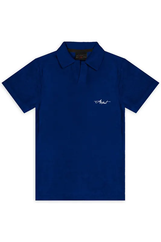 Aspact Kids Terry Polo Blue Maat: 104 | Overhemden Outlet | kids | Blauw