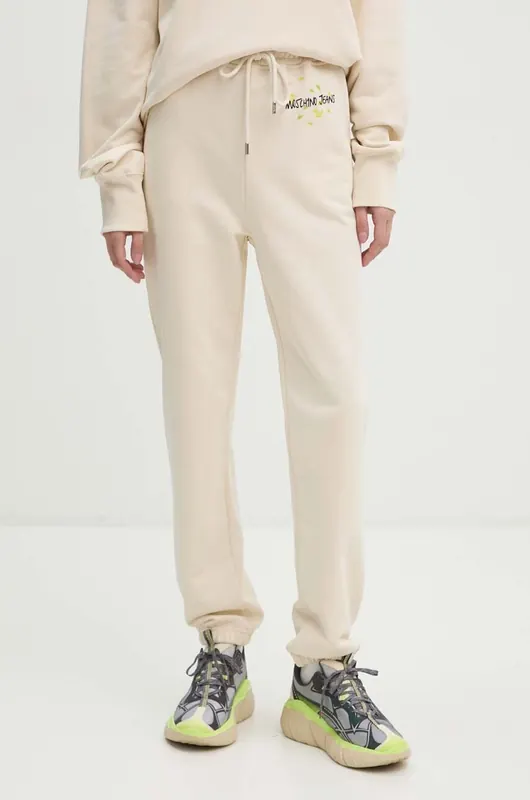 Moschino Jeans spodnie dresowe bawełniane