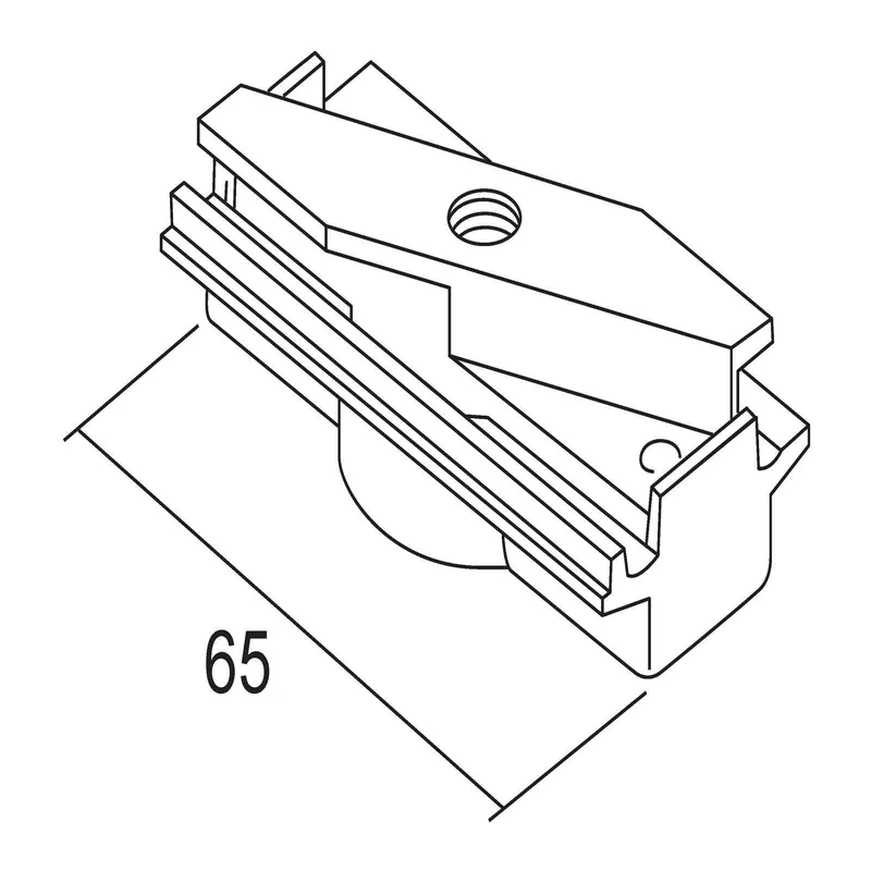 Ivela Adapter mechaniczny szyna 3-fazowa, srebrna