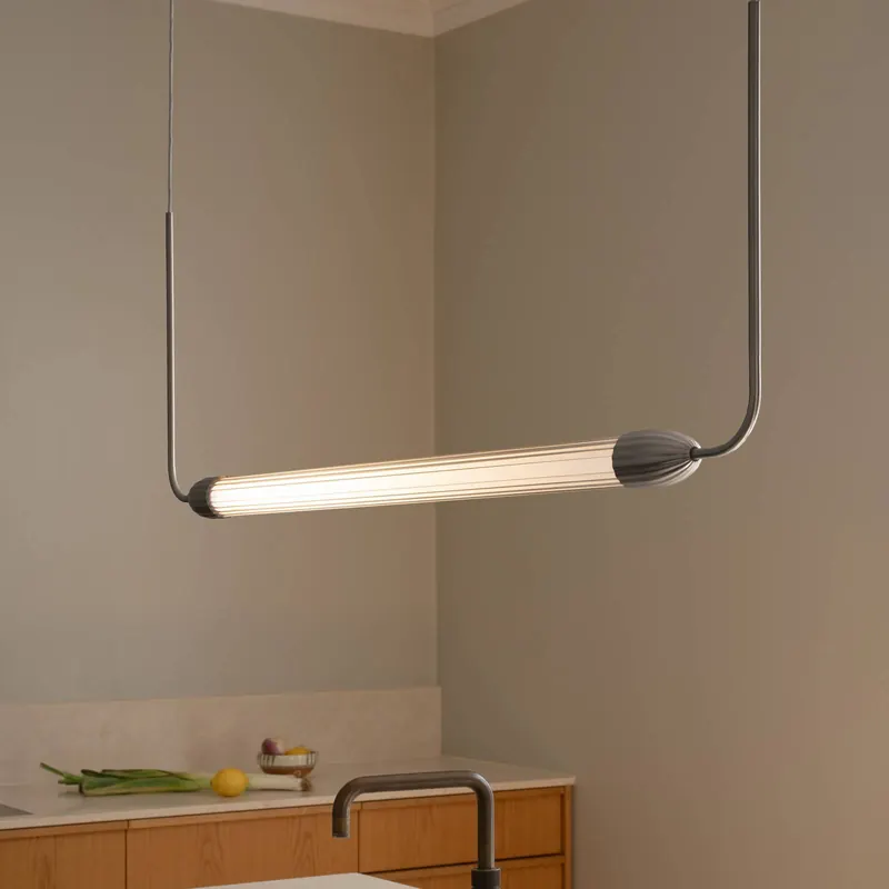 Żyrandol UMAGE LEMON SQUEEZE LINEAR, stal, 138 cm, GU10