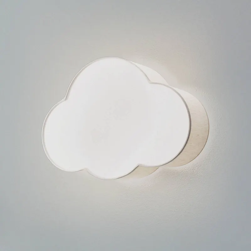 Kinkiet Cloud, beżowy, szerokość 43 cm, tekstylny, chmurka, E27