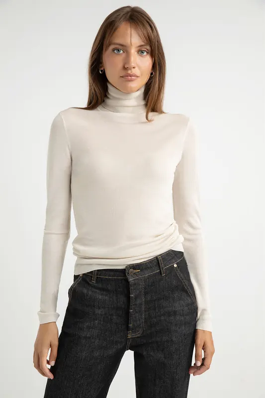 Josephine & Co Saar Sweater Lurex Sand Maat: XXL | Sweaters Outlet | Dames | Beige