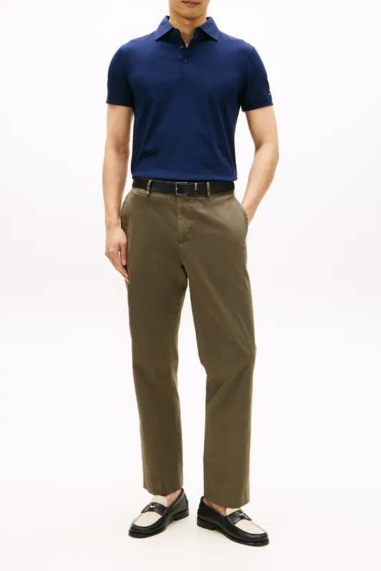 Tommy Hilfiger Dc Wide Spread Collar Polo Navy Iris Maat: XL | Poloshirts Outlet | Heren | Blauw