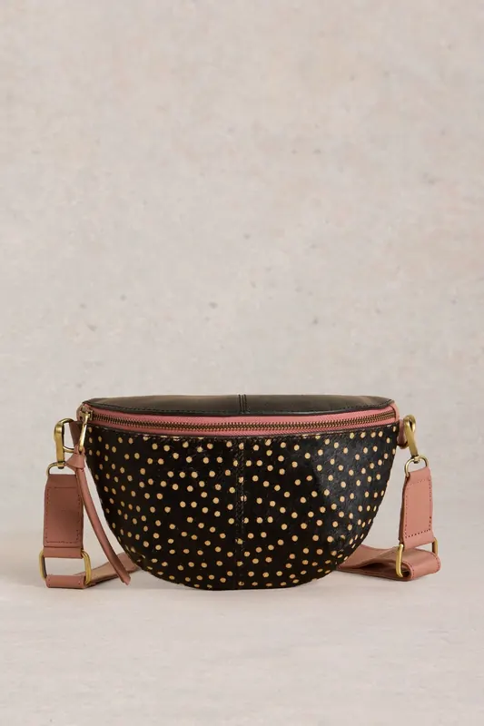 White Stuff Mini Sebby Leather Sling Bag Black Multi Maat: OS | Tassen Outlet | Heren | Zwart