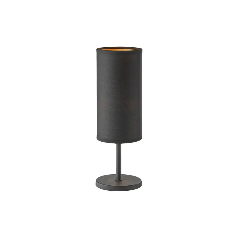 Lampa stołowa Kira, klosz z tkaniny, czarny