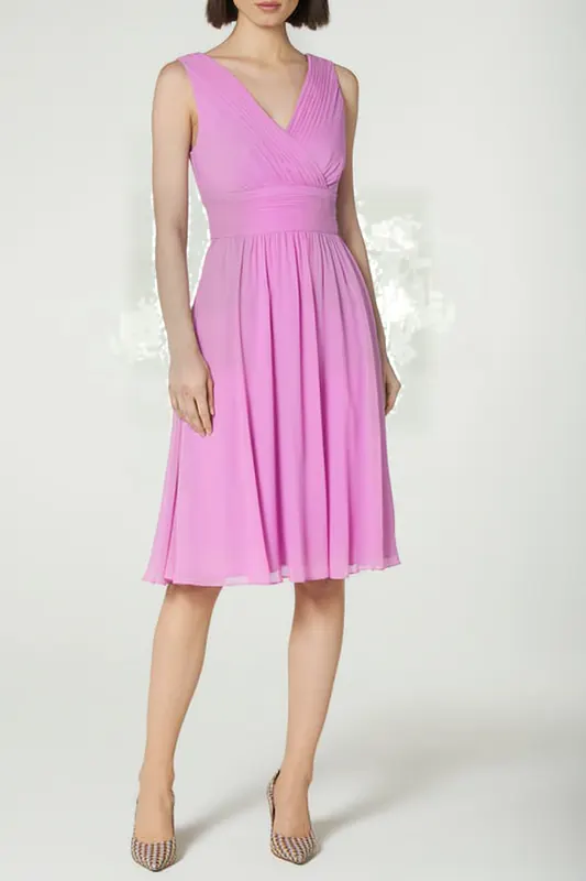 LK Bennett Lori Midi Dress Pur-purple Maat: 40 | Midi Jurken Outlet | Dames | Roze