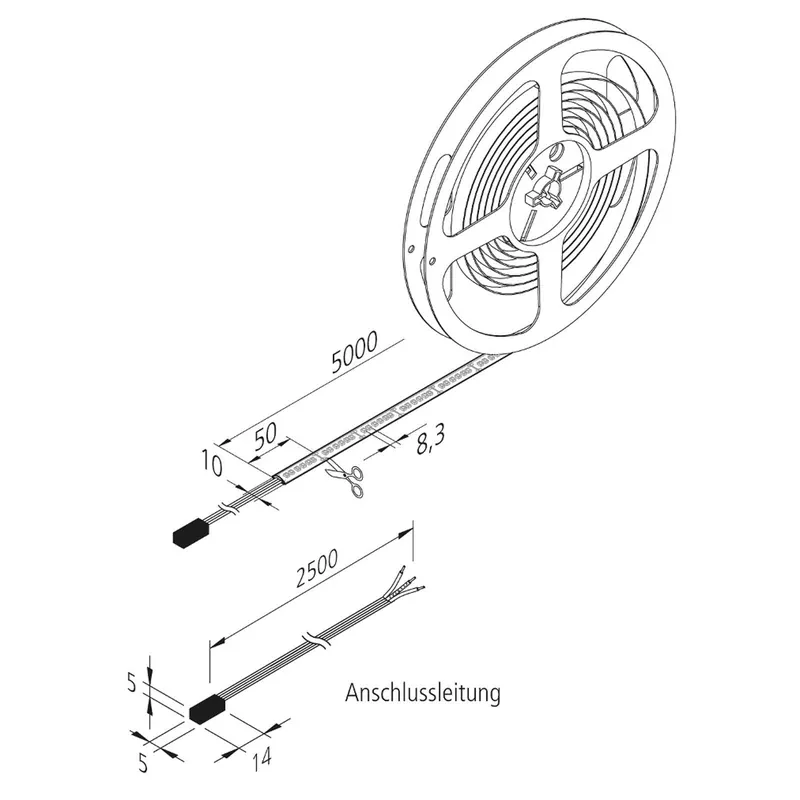 Taśma LED Dynamic-Tape S IP54 2,700-5,000K 500cm