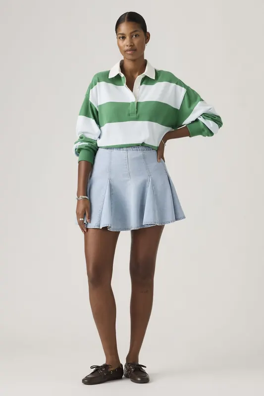 Levi's Godet Mini Lightweight Skirt Maat: W25 | Mini Rokken Outlet | Dames | Blauw