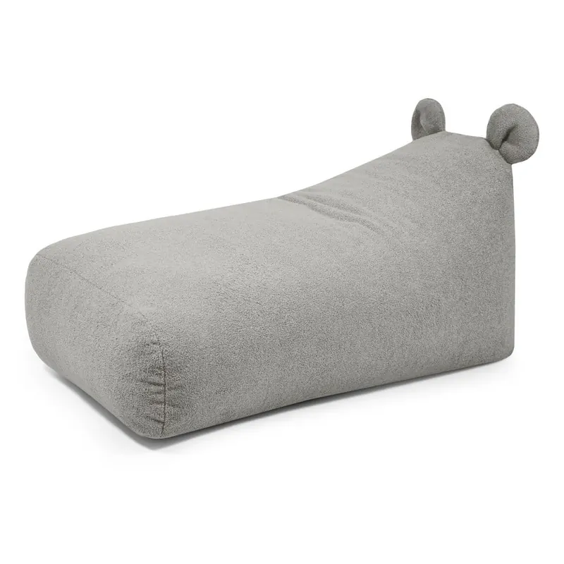 Jasnoszary dziecięcy worek do siedzenia z materiału bouclé Snug 130 Bear – SLOWDOWN