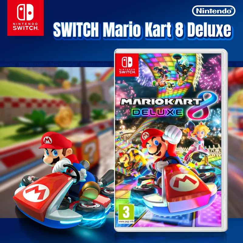 SWITCH Mario Kart 8 Deluxe na Nintendo Switch (Wersja na karcie) - Zawiera wszystkie DLC, postacie i torby - Darmowa wysyłka