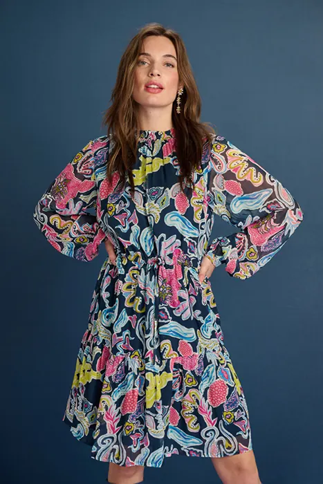 POM Amsterdam Dress - Full Glow Deep Blue Maat: 36 | Mini Jurken Outlet | Dames | Blauw