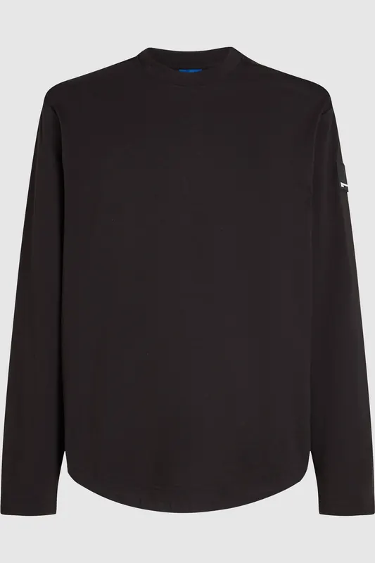 Karl Lagerfeld Black Klj Reg Ls Curved Hem Tee Maat: M | Longsleeves Outlet | Heren | Zwart