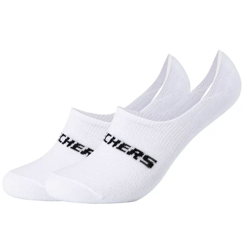 Skechers 2PPK Mesh Ventilation Footies Socks SK44008-1000, Unisex, Białe, skarpetki, bawełna, rozmiar: 35-38