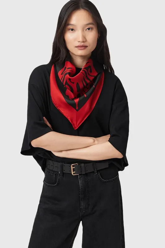 AllSaints Marley Square Black Maat: OS | Sjaals Outlet | Dames | Zwart