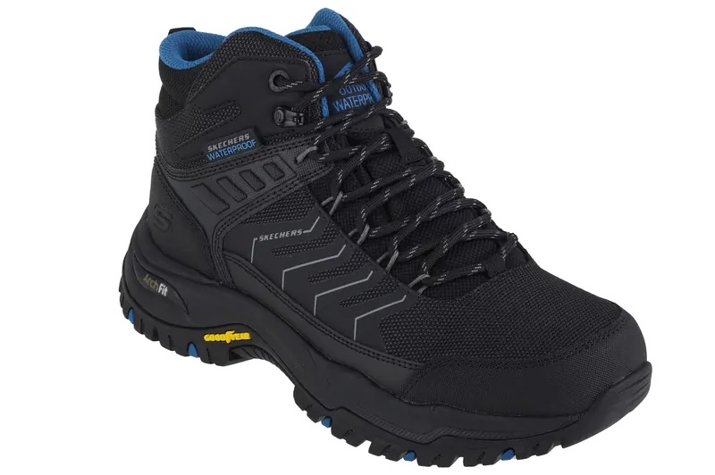 Skechers Arch Fit Dawson-Raveno 204634-BLK, Męskie, Czarne, buty trekkingowe, tkanina, rozmiar: 43