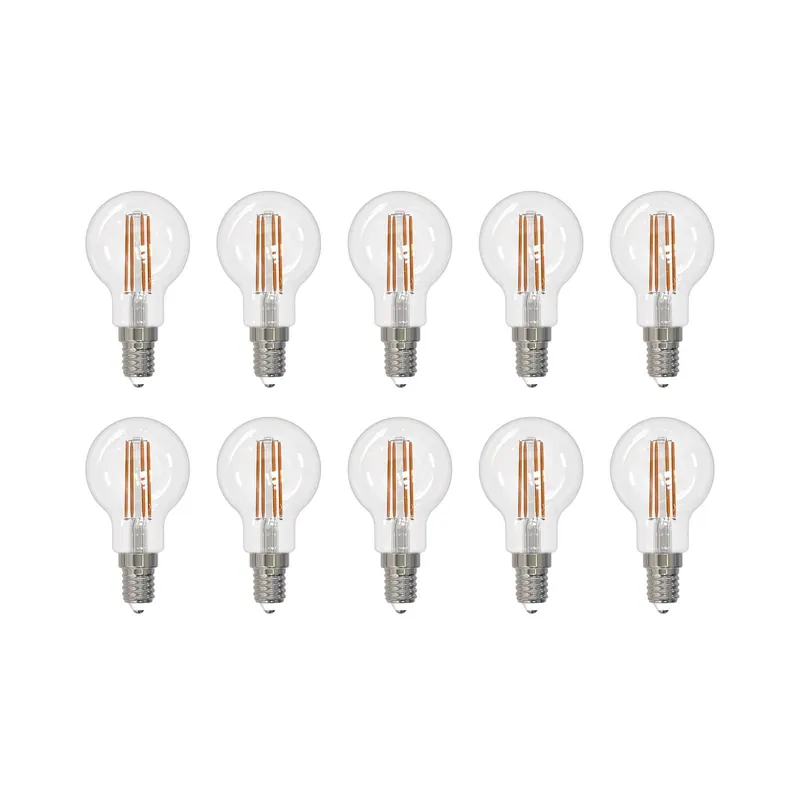Żarówka filament LED Arcchio E14 G45, zestaw 10 sztuk, 2700 K