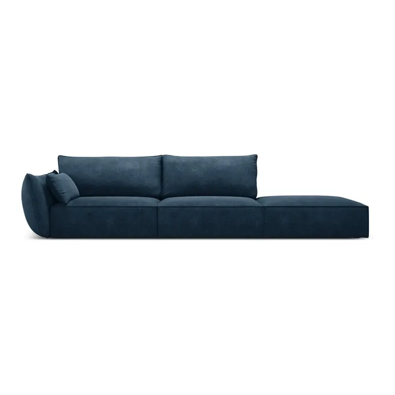 Ciemnoniebieski szezlong (lewostronny) Vanda – Mazzini Sofas