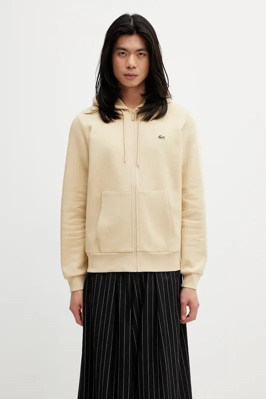 Lacoste bluza z kapturem z bawełną męska