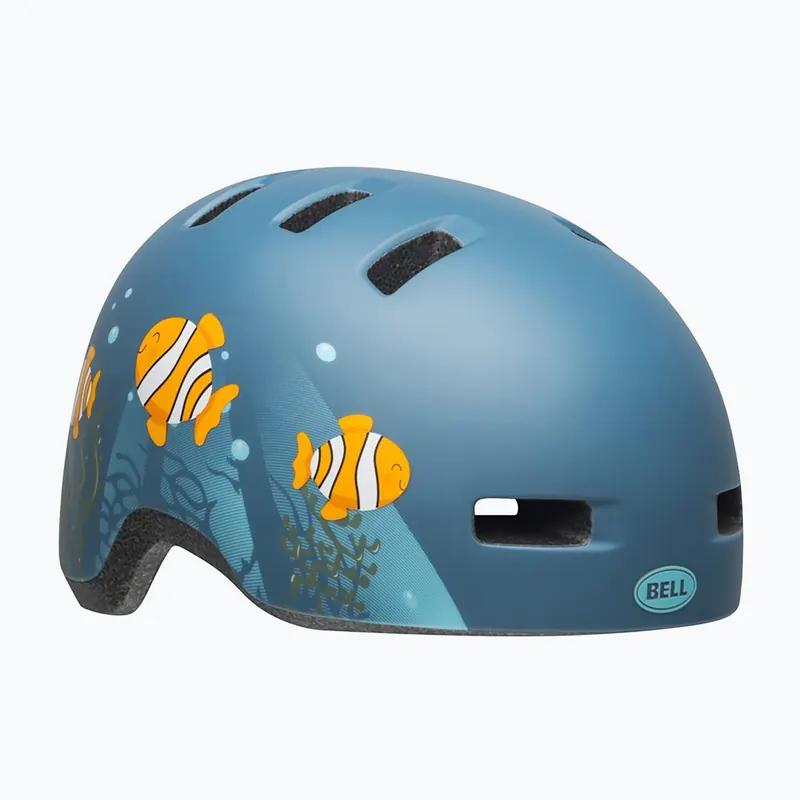Kask dziecięcy BELL LIL RIPPER clown fish matte gray niebieski (45-52)