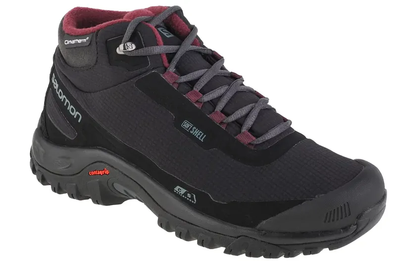 Salomon Shelter CS WP W 411105, Damskie, Czarne, buty trekkingowe, tkanina, rozmiar: 38