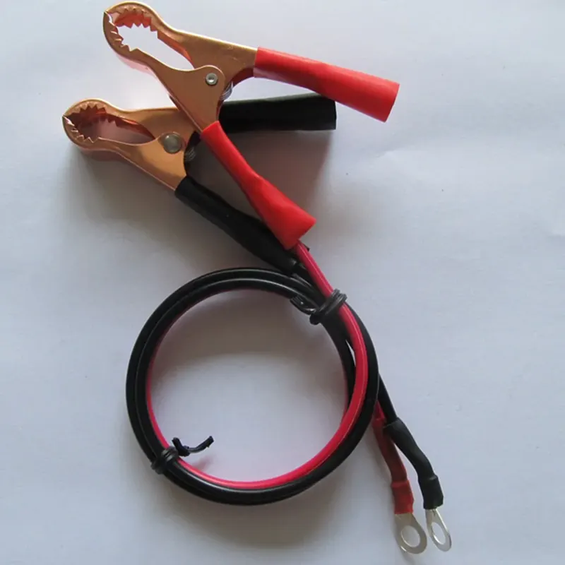 2 sztuki kabel przesyłowy zasilający z drutu inwerter akumulatorowy 50amp zacisk krokodylkowy urządzenia plastikowe i miedziane przewody zacisk baterii
