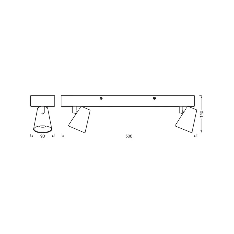 Lampa sufitowa LED OSRAM NEPTUNE CLICK-SELECT, 2 spoty, biała