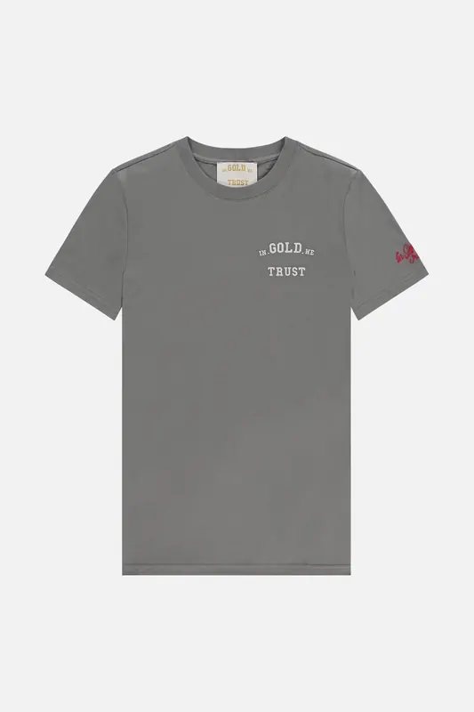 In Gold We Trust The Pusha Light Quiet Shade Maat: L | Basic T-Shirts Outlet | Unisex | Grijs