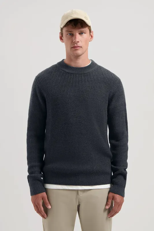 Dstrezzed Ds-crew Ribknit Dk. Navy Maat: L | Sweaters Outlet | Heren | Blauw