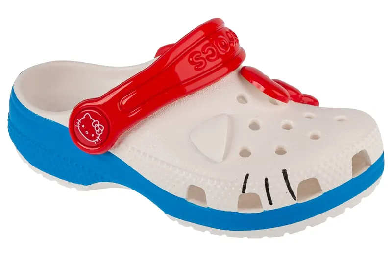 Crocs Classic Hello Kitty Iam Clog T 209469-100, Dla dziewczynki, Białe, klapki, syntetyk, rozmiar: 22/23
