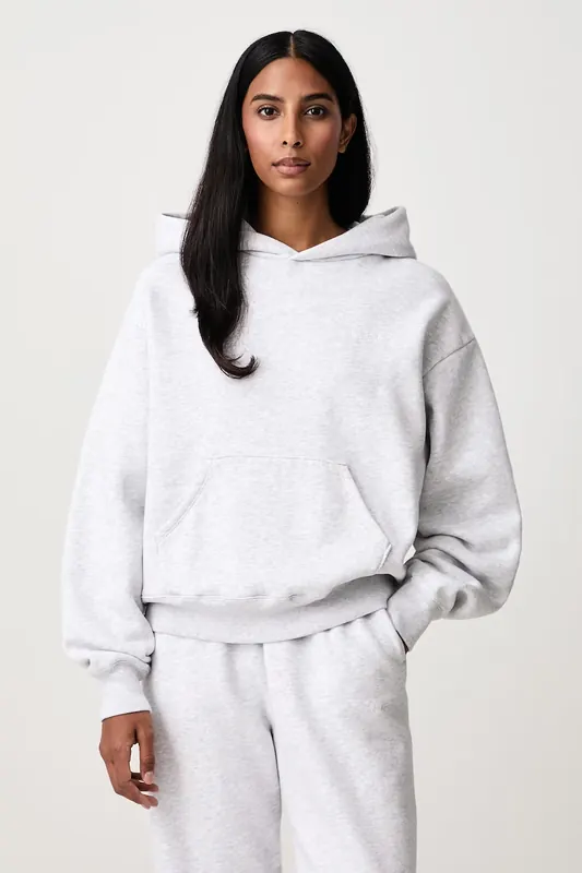 Sporty & Rich  Serif Logo bluza z kapturem bawełniana damska