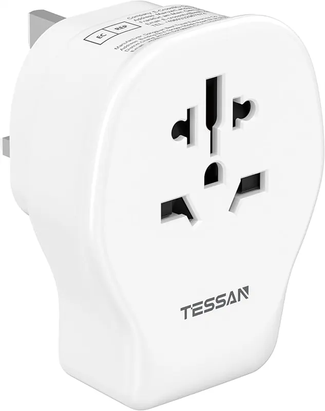 Adapter Podróżny Tessan Uk Do Eu ,usb 2x c Przejściówka Do Gniazdka