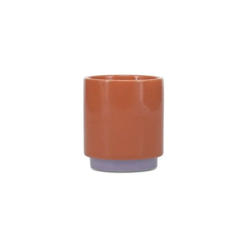 Pomarańczowa/fioletowa kamionkowa filiżanka 130 ml Duo – ONA