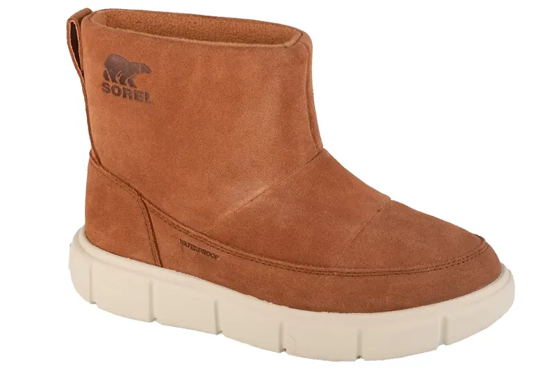Sorel Explorer III Slip-on WP 2077971242, Damskie, Brązowe, buty zimowe, skóra zamszowa, rozmiar: 41