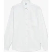 Brooks Brothers Classic Collar Shirt Linen Denim Maat: XL | Zakelijke Overhemden Outlet | Heren | Wit