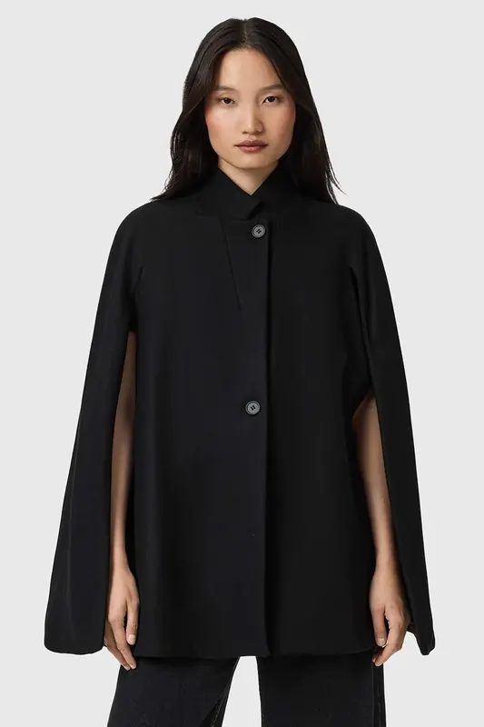 AllSaints płaszcz z dodatkiem wełny